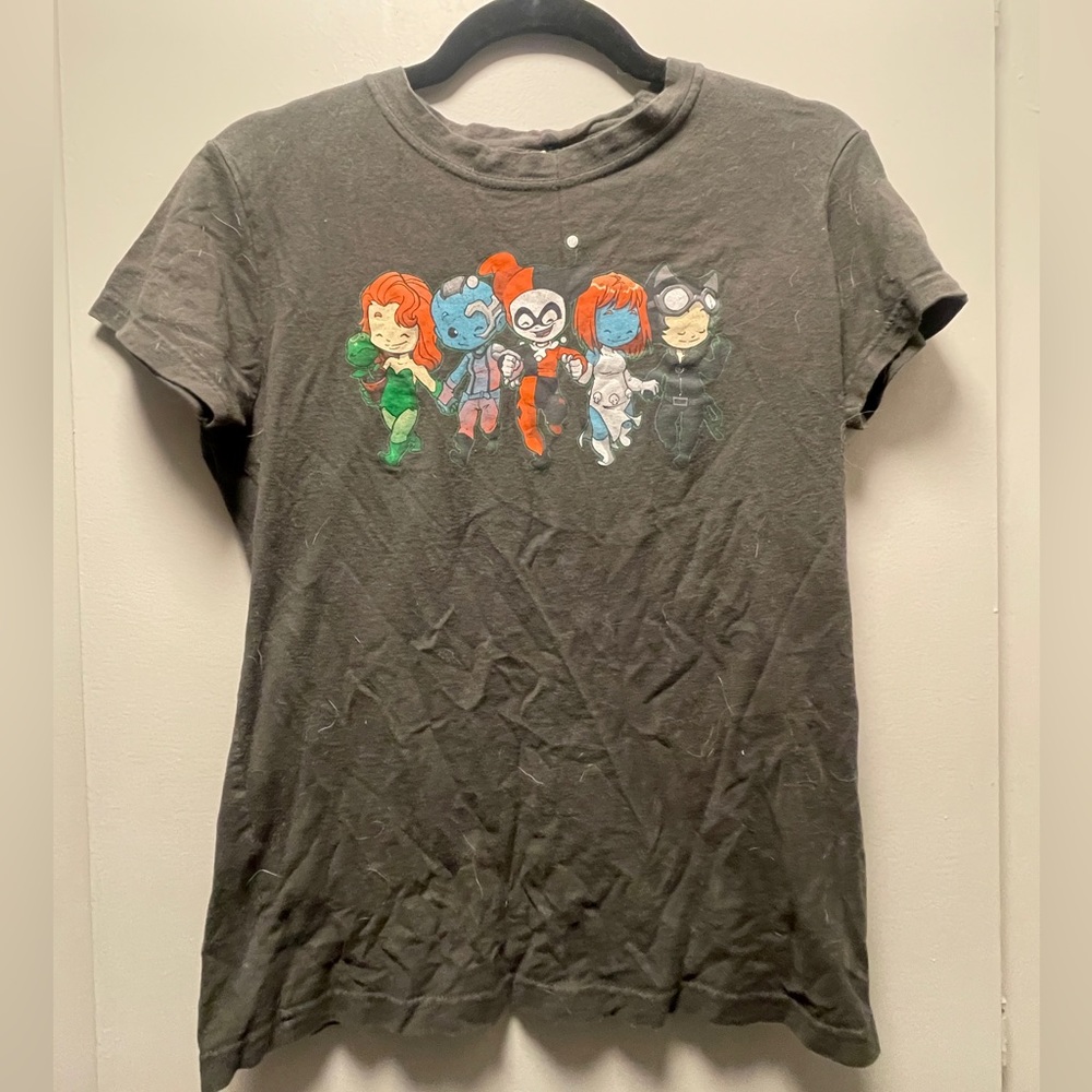 Comic Villains Charcoal tee